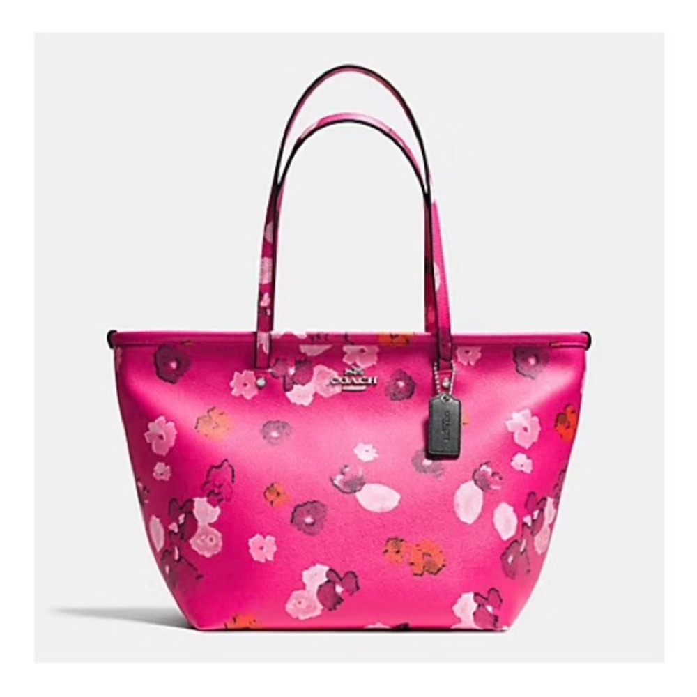 Coach Pink Floral Tote Bag